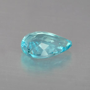 Apatita azul natural de 0,75 ct, en forma de pera, VVS-VS