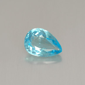 Apatita azul natural de 0,67 ct, en forma de pera, VVS-VS