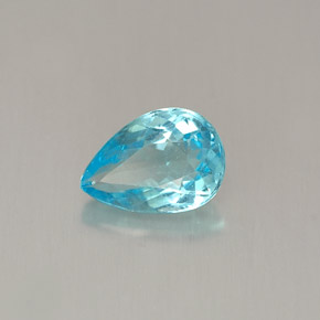 Apatita azul natural de 0,67 ct, en forma de pera, VVS-VS