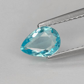 Apatito Azul claro natural de 0.67 ct, En forma de pera, VS