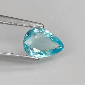 Apatito Azul claro natural de 0.67 ct, En forma de pera, VS