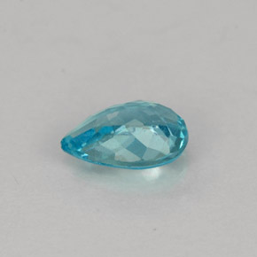 Apatita azul natural de 0,57 ct, en forma de pera, VS