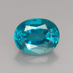 Apatita azul natural de 3,24 ct, corte óvalo, VVS-VS