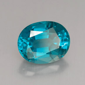 Apatita azul natural de 3,24 ct, corte óvalo, VVS-VS