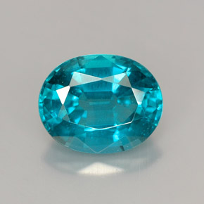Apatita azul natural de 2,94 ct, corte óvalo, VS