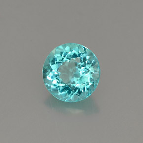 Apatita azul claro natural de 0,79 ct, corte redondo, VVS-VS