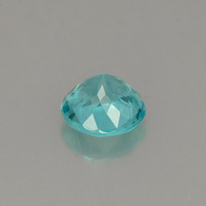 Apatita azul claro natural de 0,79 ct, corte redondo, VVS-VS