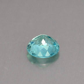 Apatita azul natural de 0,60 ct, corte redondo, VS