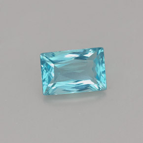 Apatito Azul claro natural de 0.74 ct, Corte Baguette, VVS-VS