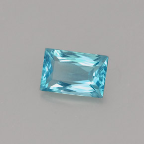 Apatito Azul claro natural de 0.74 ct, Corte Baguette, VVS-VS