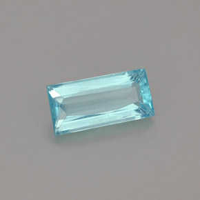 Apatita azul natural de 1,08 ct, baguette, VS