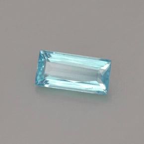 Apatita azul natural de 1,08 ct, baguette, VS