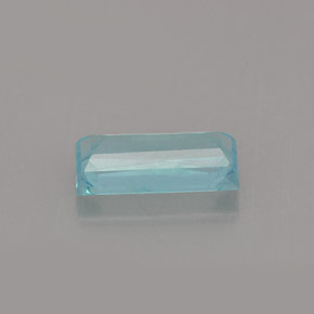Apatita azul natural de 1,08 ct, baguette, VS