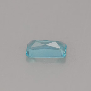 Apatita azul claro natural de 0,50 ct, corte esmeralda, VS