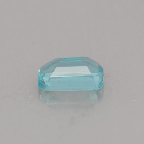 Apatita azul natural de 0,76 ct, corte esmeralda, VS