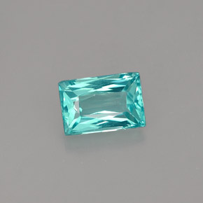 Apatita azul natural de 1,04 ct, baguette, VS