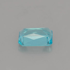 Apatita azul natural de 1,02 ct, corte esmeralda, VS