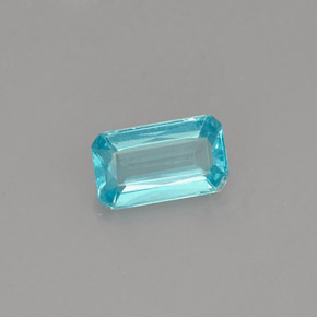 Apatito Azul claro natural de 0.51 ct, corte esmeralda, VS