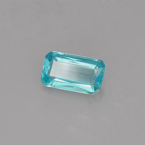 Apatito Azul claro natural de 0.51 ct, corte esmeralda, VS
