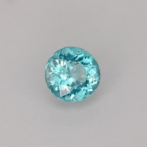 Apatita azul natural de 0,63 ct, corte redondo, VS-SI