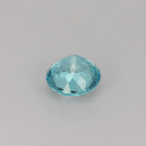 Apatita azul natural de 0,63 ct, corte redondo, VS-SI