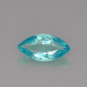 Apatita azul natural de 0,79 ct, marquesa, VS