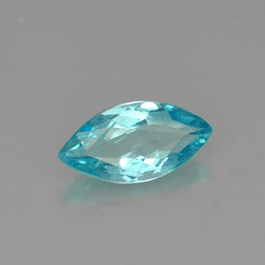 Apatita azul natural de 0,79 ct, marquesa, VS