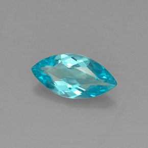 Apatita azul natural de 0,79 ct, marquesa, VS