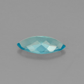 Apatita azul natural de 0,79 ct, marquesa, VS