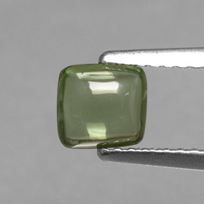 Apatita verde natural de 0,72 ct, baguette, transparente