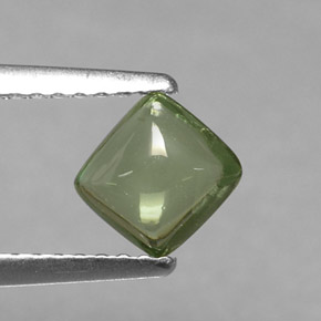Apatita verde natural de 0,72 ct, baguette, transparente