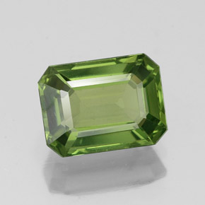Apatita verde natural de 1,73 ct, corte esmeralda, VS