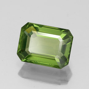 Apatita verde natural de 1,73 ct, corte esmeralda, VS