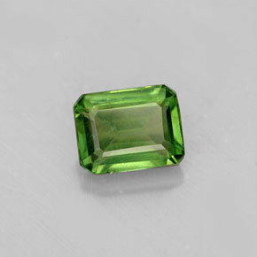 Apatita verde natural de 1,58 ct, corte esmeralda, VS