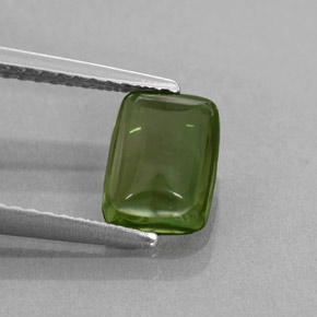 Apatita verde natural de 1,21 ct, corte cojín, transparente