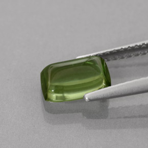 Apatita verde natural de 1,21 ct, corte cojín, transparente