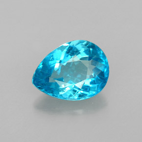 Apatita azul natural de 1,82 ct, en forma de pera, VS