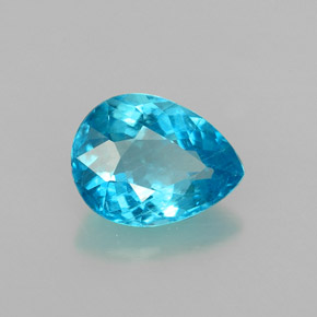 Apatita azul natural de 1,82 ct, en forma de pera, VS