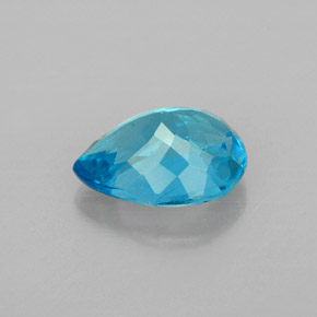 Apatita azul natural de 1,82 ct, en forma de pera, VS