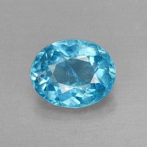 Apatita azul natural de 1,56 ct, corte óvalo, SI
