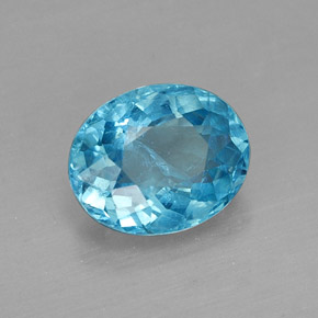 Apatita azul natural de 1,56 ct, corte óvalo, SI