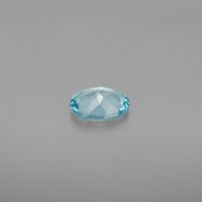 Apatita azul natural de 0,72 ct, corte óvalo, VVS-VS