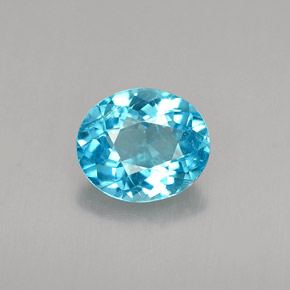 Apatita azul natural de 1,02 ct, corte óvalo, VS