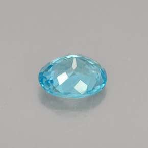 Apatita azul natural de 1,02 ct, corte óvalo, VS