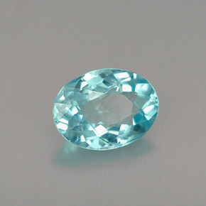 Apatita azul natural de 0,94 ct, corte óvalo, VS