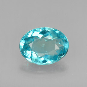 Apatita azul natural de 1,20 ct, corte óvalo, VS