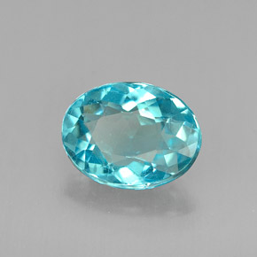 Apatita azul natural de 1,20 ct, corte óvalo, VS