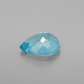 Apatita azul natural de 1,61 ct, en forma de pera, VS