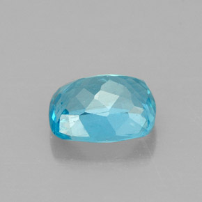 Apatita azul natural de 1,16 ct, corte cojín, VS