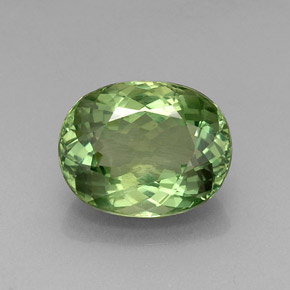 Apatita verde natural de 11,49 ct, corte óvalo, VVS-VS